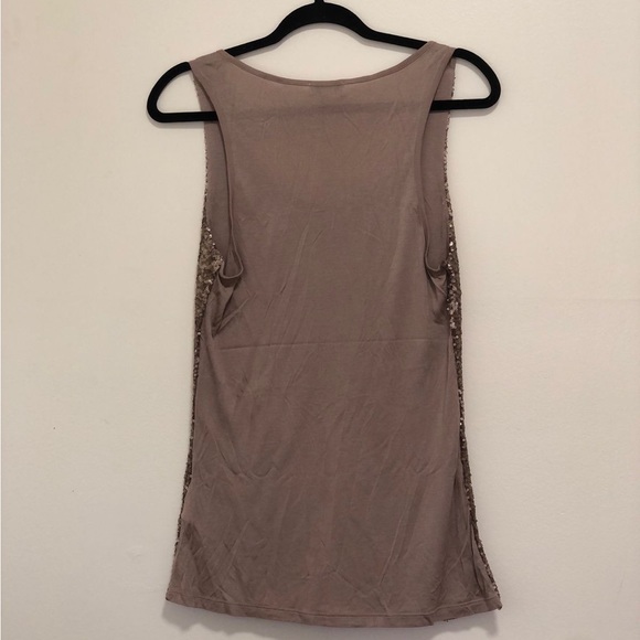 Guess, gold matte sequence blouse, preowned, size M - Picture 2 of 4